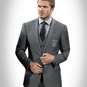 David Beckham Grey Suit