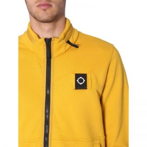 Menâ€™s Yellow Training Zip-up Hooded Sweatshirt
