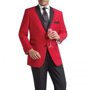 Men's Red And Black Tuxedo
